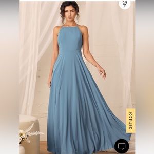 Mythical Kind of Love Slate Blue Maxi Dress